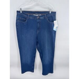 Denim & Co Denim Capri Jeans Denim Pants Crop Stretch Cotton Plus Size 20W